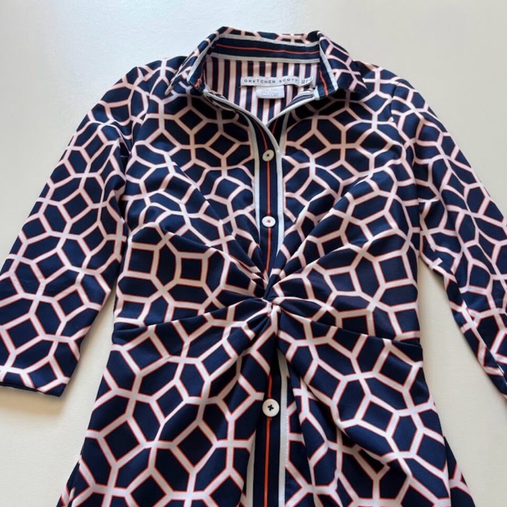 Gretchen Scott Twist & Shout Dress, Stretch Jersey Feel, Size XL - Picture 3 of 5